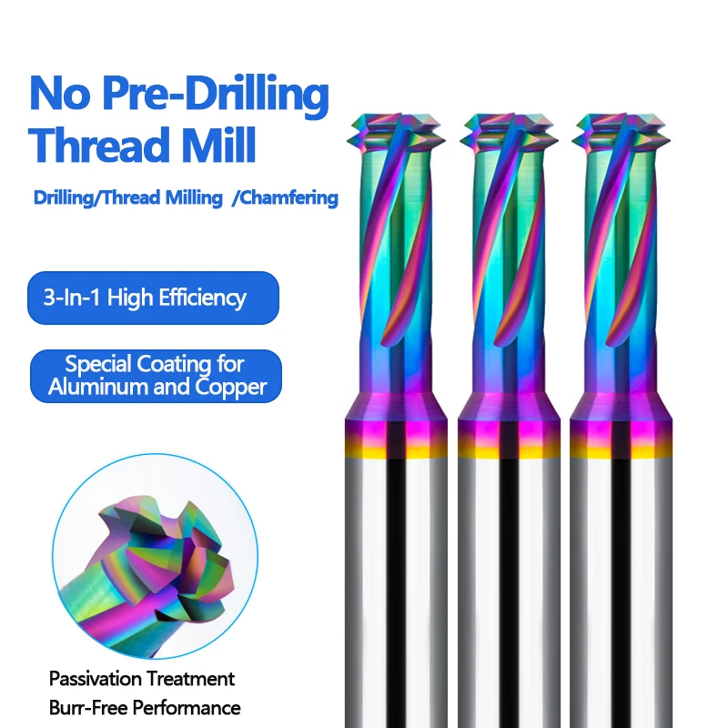 End Mill Set - Многофункциональный цветной резьбонарезной инструмент без предварительного
