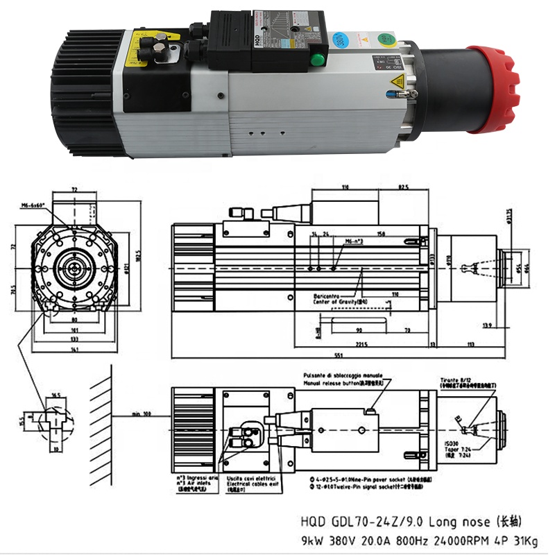 Cnc Router - Поставщики HQD 9 кВт 220 В