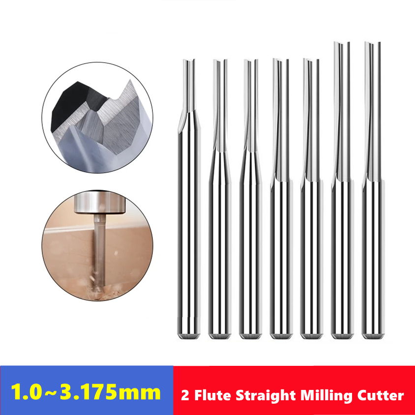 End Mill Set - Концевая фреза карбидная, 3,175 мм (1/8