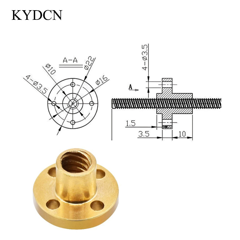 Трапецеидальный винт T8 из нер – обзор и цена Lead Screw 8Mm